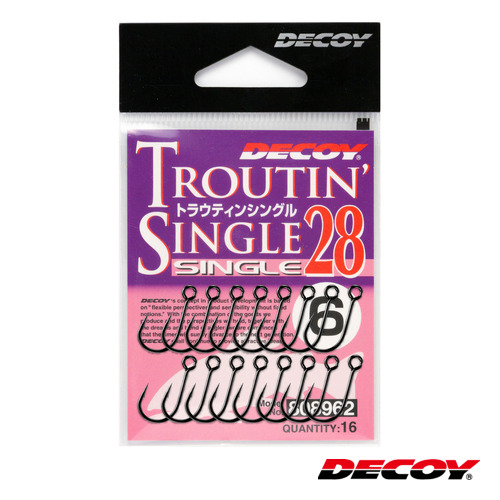 데코이 트라우팅 싱글28 훅(미노우 훅 교체용)/Decoy Troutin' Single28